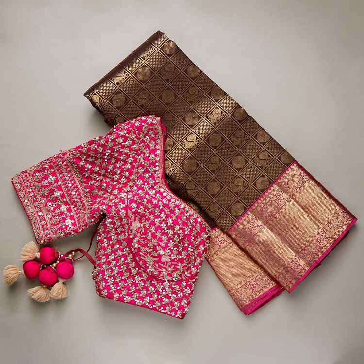 Gorgeous Silk Saree Blouse Designs