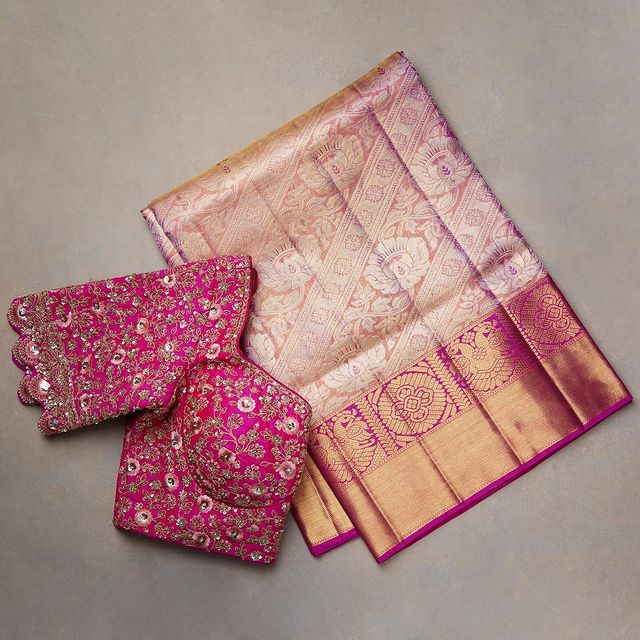 Trendy Silk Saree Blouse Designs