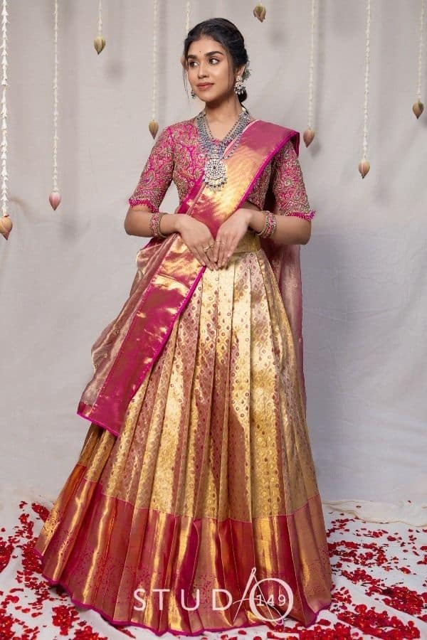 Princess Designer Wedding Pattu Half Saree